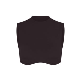 NikeSKIMS STUDIO STRETCH MOCK NECK BRA TOP | DARK ROAST