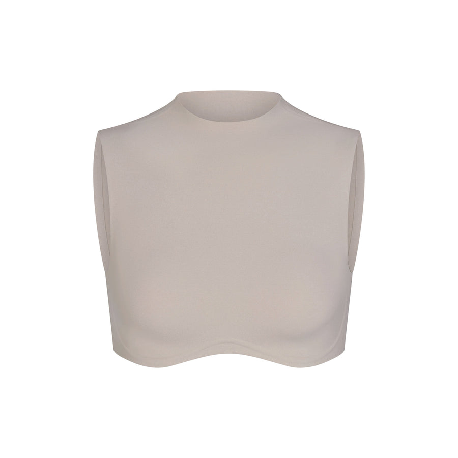 NikeSKIMS STUDIO STRETCH MOCK NECK BRA TOP | LINEN