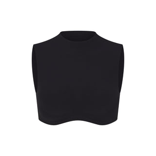 NikeSKIMS STUDIO STRETCH MOCK NECK BRA TOP | OBSIDIAN