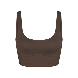 NikeSKIMS MATTE LONGLINE CORSET BRA | DARK SEPIA