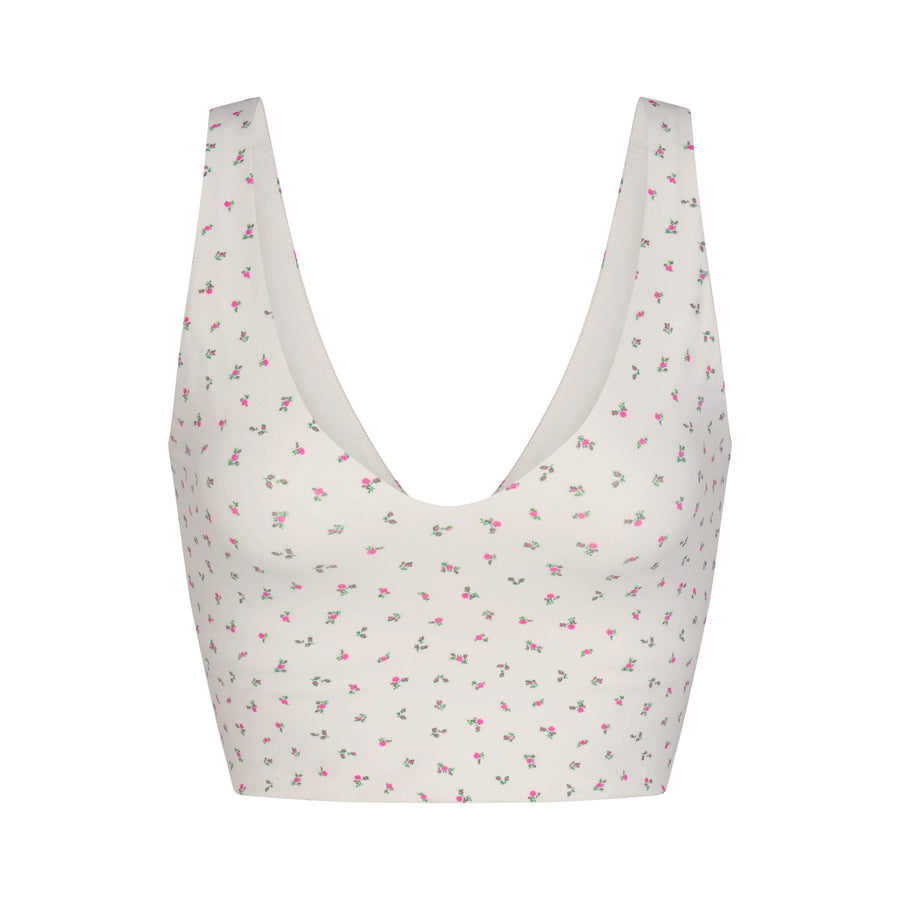 NikeSKIMS MATTE V-NECK BRA TOP | DITSY FLORAL PRINT