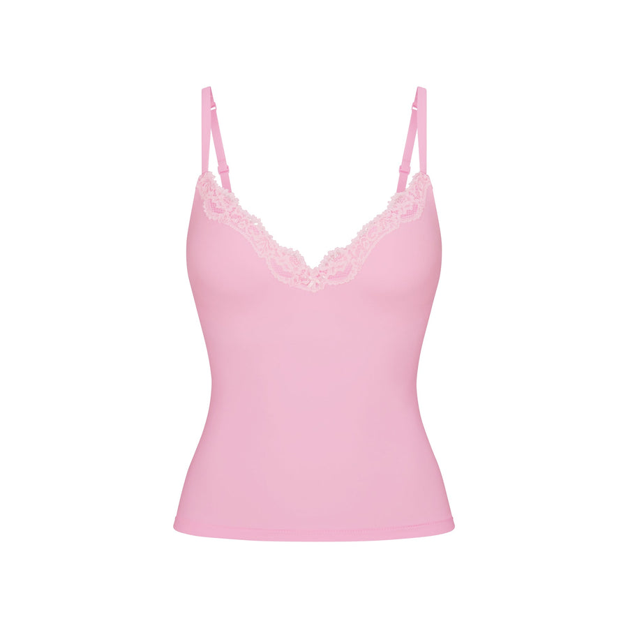 FITS EVERYBODY LACE PUSH-UP CAMI | BUBBLE GUM TONAL