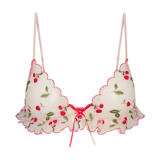 EMBROIDERED TULLE SKIMPY TRIANGLE BRALETTE | PRIMROSE CHERRY TULLE