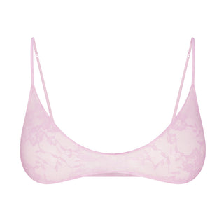STRETCH LACE SKIMPY SCOOP BRALETTE | BABY PINK
