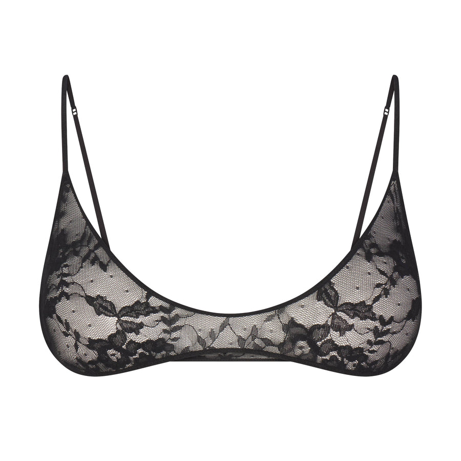 STRETCH LACE SKIMPY SCOOP BRALETTE | SOOT