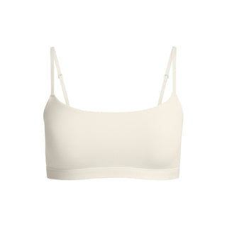COTTON JERSEY SCOOP BRALETTE | BONE