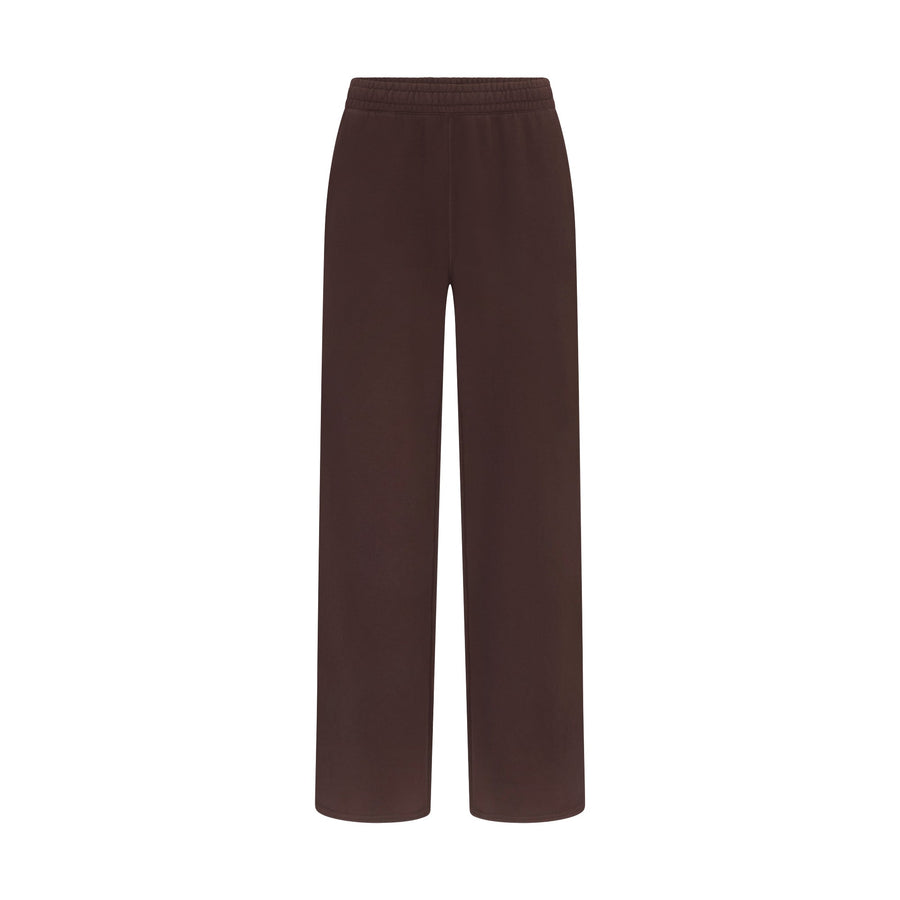 FRENCH TERRY STRAIGHT LEG PANT | ESPRESSO