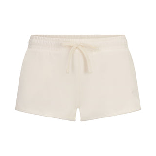 FRENCH TERRY RAW EDGE SHORT | ECRU
