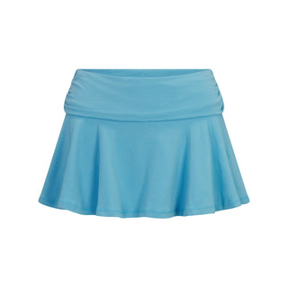 COTTON JERSEY FOLDOVER MINI SKORT | WATER