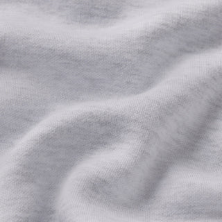COTTON FLEECE SHRUNKEN CARDIGAN | LIGHT HEATHER GREY