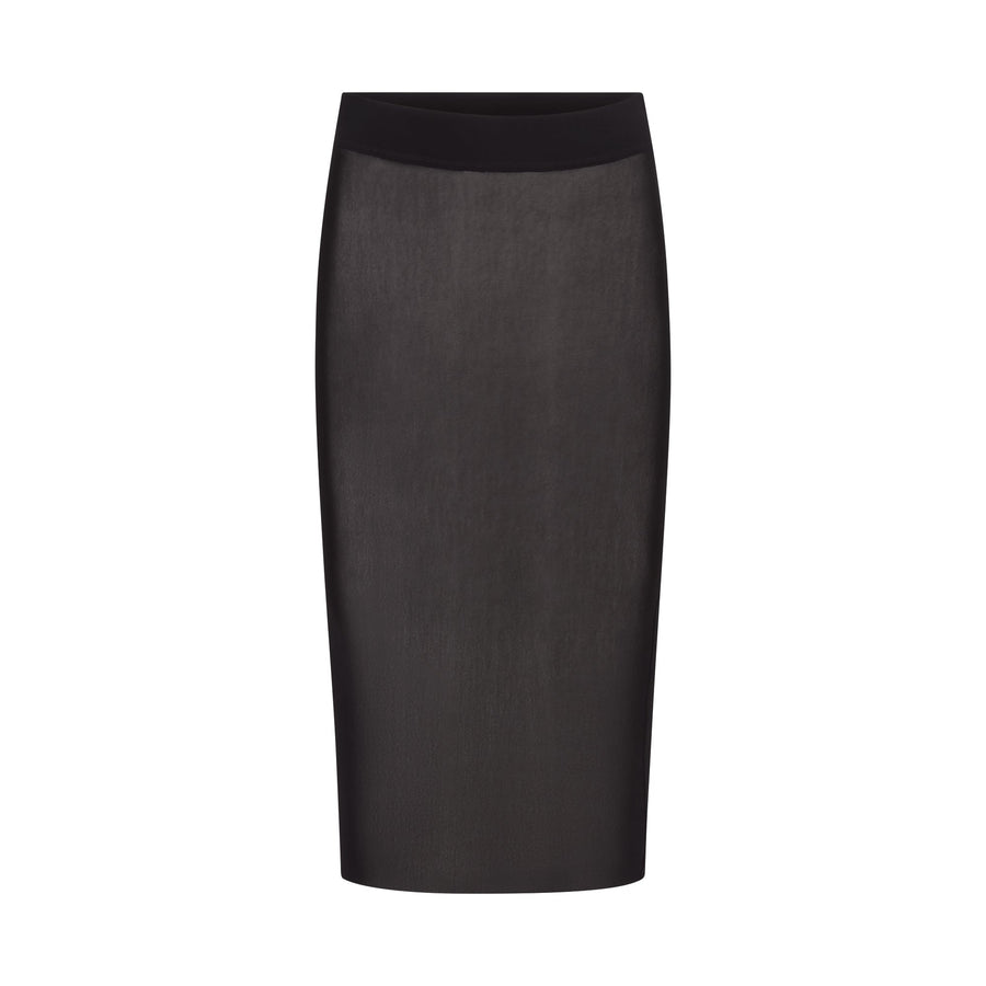 MESH COVER-UPS MIDI SKIRT | ONYX