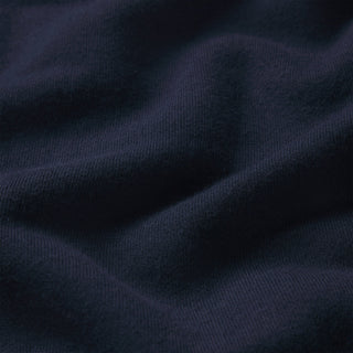 DRAPEY FRENCH TERRY HALF ZIP | NAVY