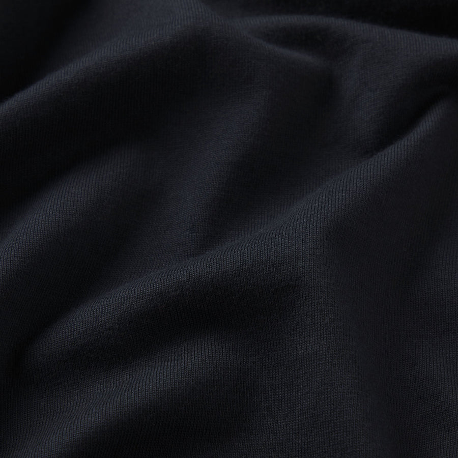 HEAVYWEIGHT COTTON MENS RELAXED CROPPED CREWNECK | OBSIDIAN