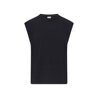 HEAVYWEIGHT COTTON MENS CROPPED MUSCLE TANK | OBSIDIAN