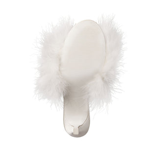 FEATHER KITTEN HEEL | IVORY