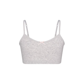 COTTON SEAMLESS JUNIORS BRALETTE 2-PACK | LIGHT HEATHER GREY AND SOOT