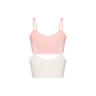 COTTON SEAMLESS JUNIORS BRALETTE 2-PACK | MARBLE AND BALLET