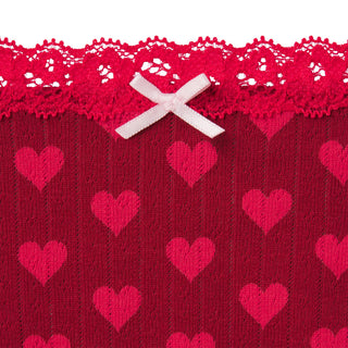 LIGHTWEIGHT COTTON POINTELLE LACE STRING THONG | BRICK HEART HALFDROP