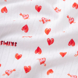 LIGHTWEIGHT COTTON POINTELLE SCOOP BRALETTE | SNOW ARROWED HEARTS