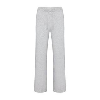 COTTON JERSEY STRAIGHT LEG PANT | LIGHT HEATHER GREY