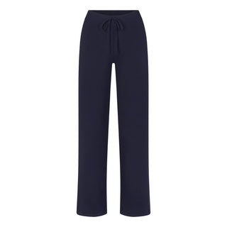 COTTON JERSEY STRAIGHT LEG PANT | NAVY