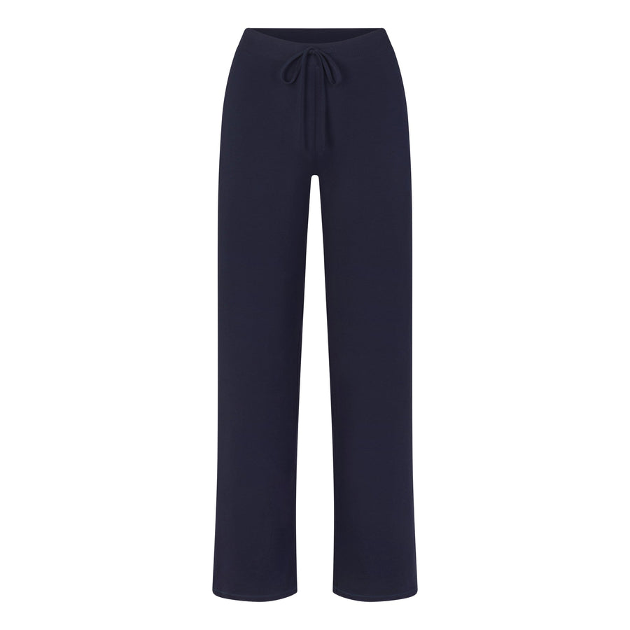 COTTON JERSEY STRAIGHT LEG PANT | NAVY