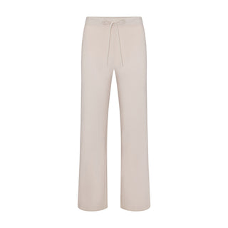 COTTON JERSEY STRAIGHT LEG PANT | STONE