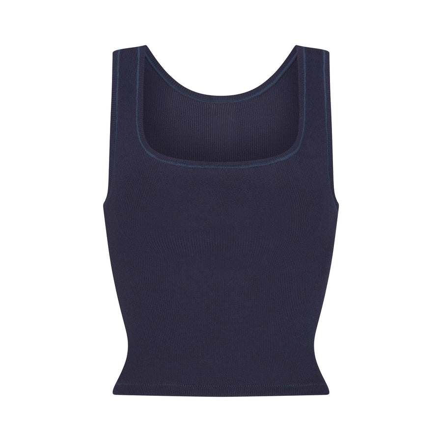 COTTON RIB TANK | NAVY