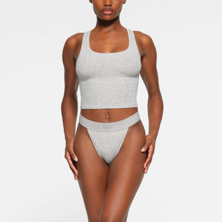 COTTON RIB TANK | LIGHT HEATHER GREY