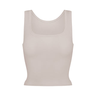 COTTON RIB TANK | STONE