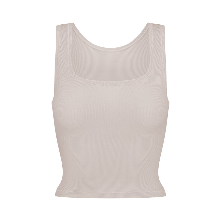 COTTON RIB TANK | STONE