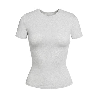 COTTON JERSEY T-SHIRT | LIGHT HEATHER GREY