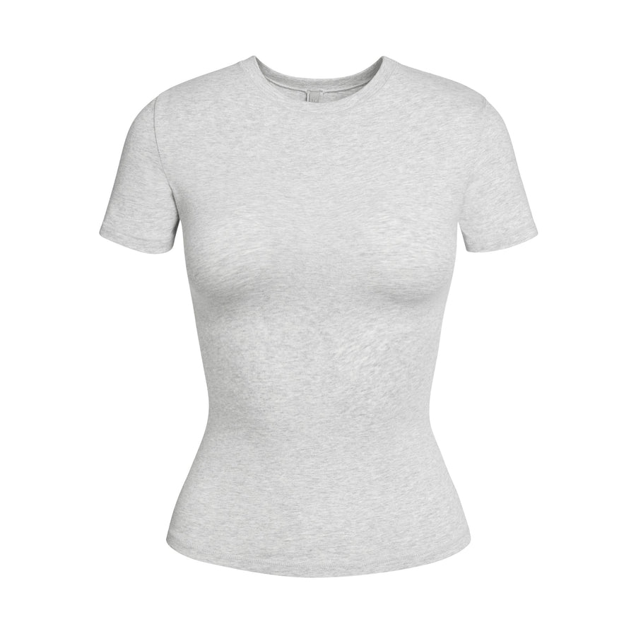 COTTON JERSEY T-SHIRT | LIGHT HEATHER GREY
