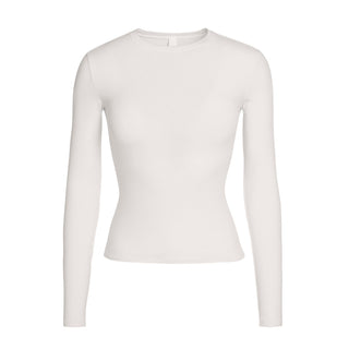 COTTON JERSEY LONG SLEEVE T-SHIRT | MARBLE