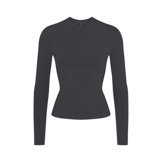 COTTON JERSEY LONG SLEEVE T-SHIRT | SOOT