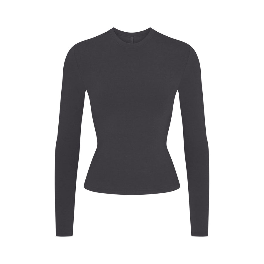 COTTON JERSEY LONG SLEEVE T-SHIRT | SOOT