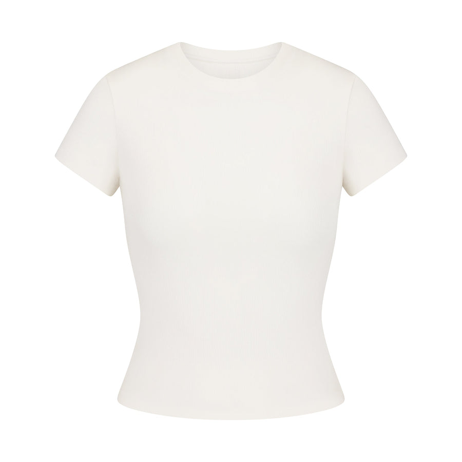COTTON RIB T-SHIRT | MARBLE