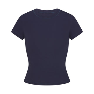 COTTON RIB T-SHIRT | NAVY