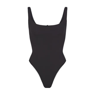 FITS EVERYBODY PICOT SQUARE NECK BODYSUIT | ONYX