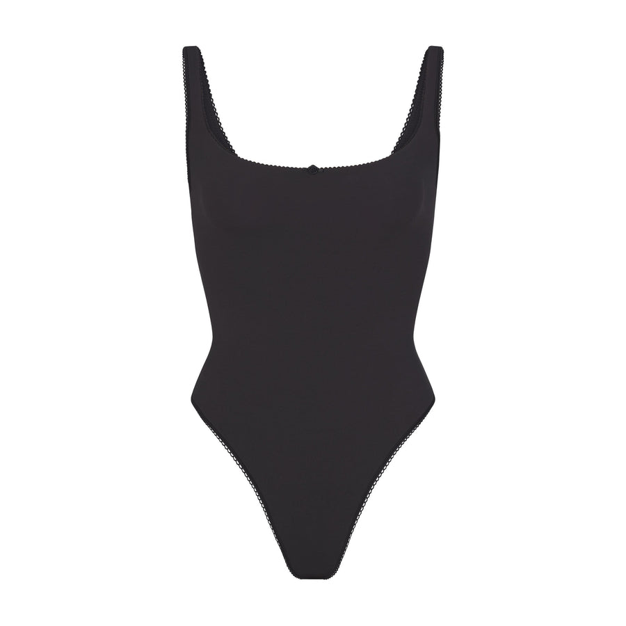 FITS EVERYBODY PICOT SQUARE NECK BODYSUIT | ONYX