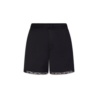 WOVEN SHINE LACE BOXER | ONYX