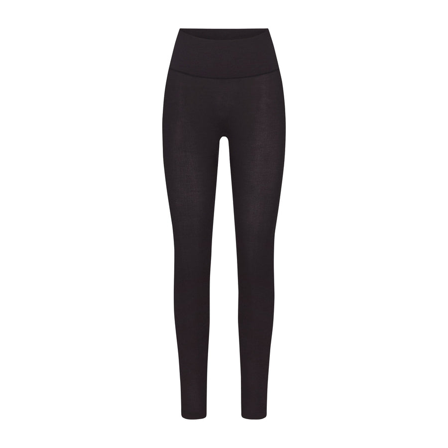 WOOL RIB HIGH-WAISTED LEGGING | OBSIDIAN