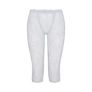 STRETCH LACE CAPRI | POWDER BLUE