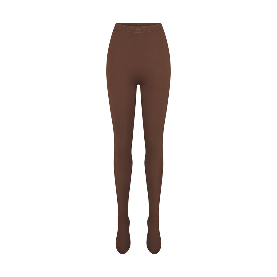 NikeSKIMS MATTE FOOTSIE GRIP LEGGING | DARK SEPIA