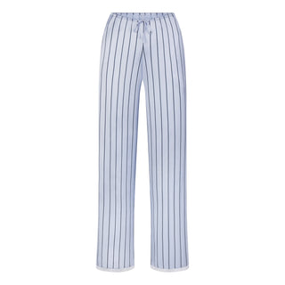 WOVEN SHINE LACE PANT | PERIWINKLE WIDE STRIPE