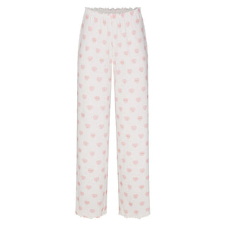 LOGO POINTELLE STRAIGHT LEG PANT | SNOW LACE HEARTS