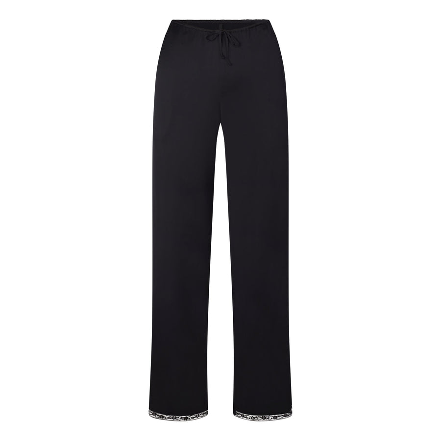 WOVEN SHINE LACE PANT | ONYX