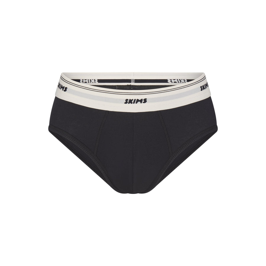 SKIMS COTTON RIB MENS BRIEF | ONYX