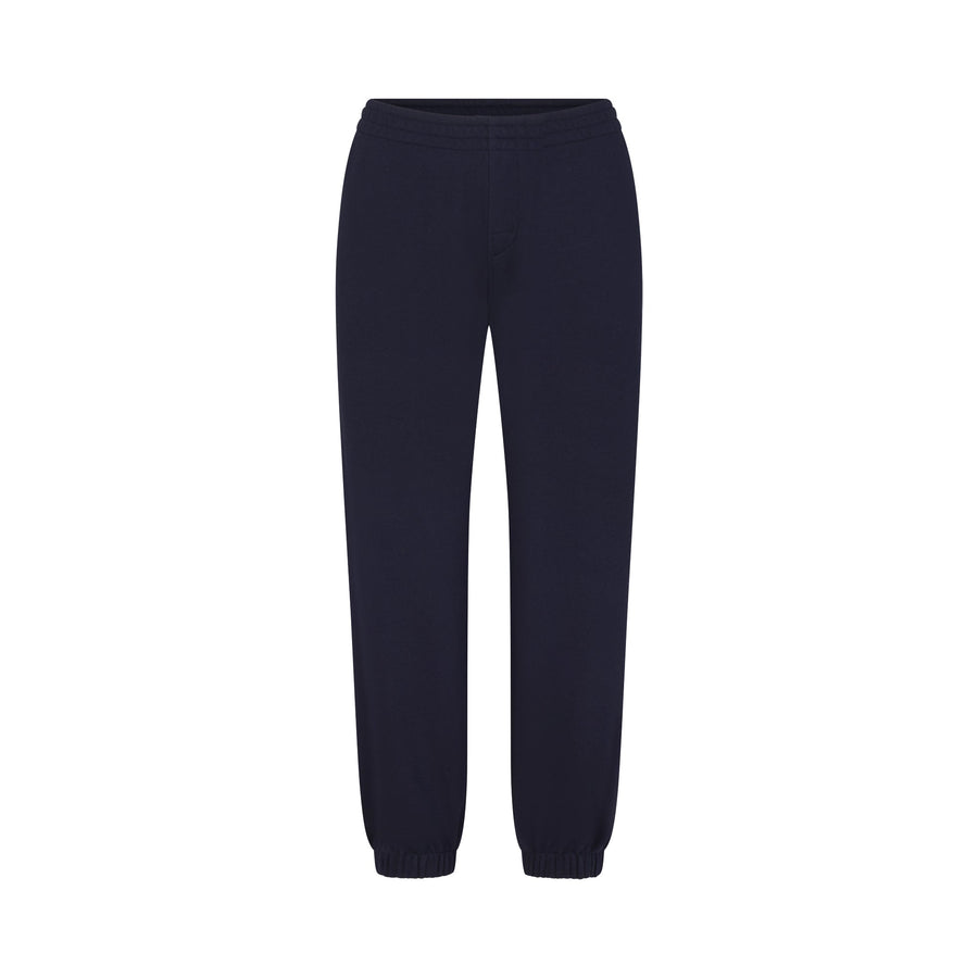 DRAPEY FRENCH TERRY CROPPED JOGGER | NAVY