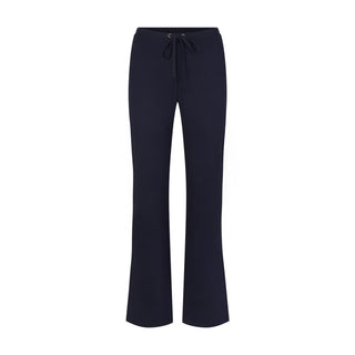 DRAPEY FRENCH TERRY STRAIGHT LEG PANT | NAVY